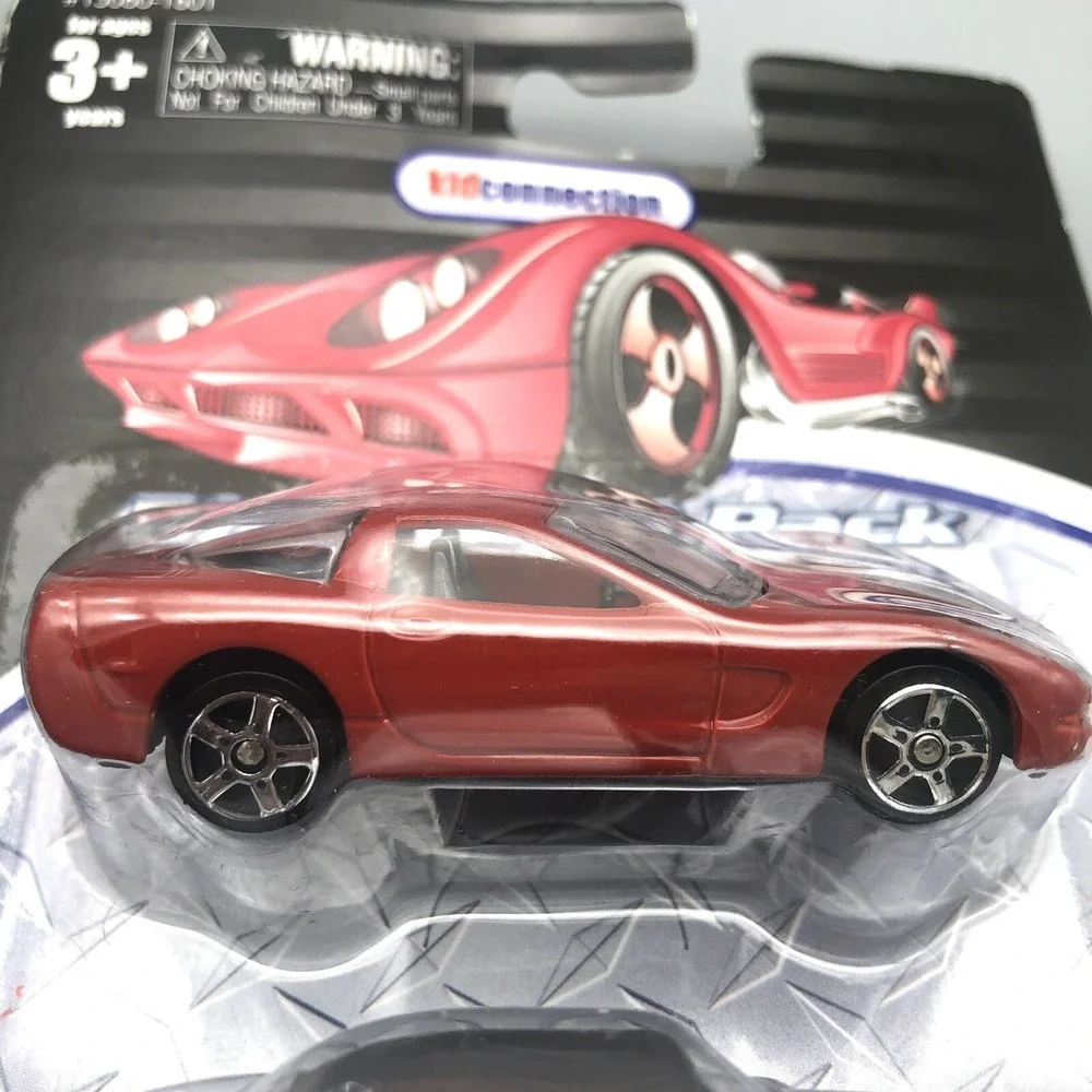 Kid Connection Diecast‎ 2 Pack 1997 Red Corvette & Silver 1957 1/64 Scale